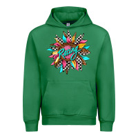 Emerald racing sunflower front Urban Hoodie - AdoDesignShop