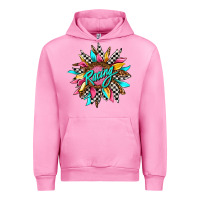 Fuchsia Pink racing sunflower front Urban Hoodie - AdoDesignShop
