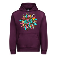 Mauve Wine racing sunflower front Urban Hoodie - AdoDesignShop