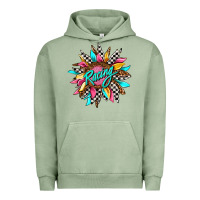 Pigment Oil Green racing sunflower front Urban Hoodie - AdoDesignShop
