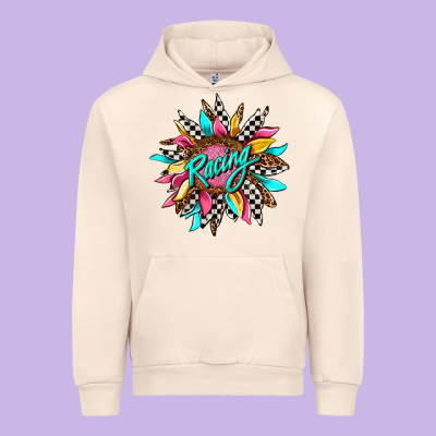 Racing Sunflower Front Urban Hoodie Designed By Adodesignshop