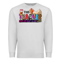 Dove Grey this teacher wears her heart on her sleeve Premium Sweatshirt - Zillion Design Studio