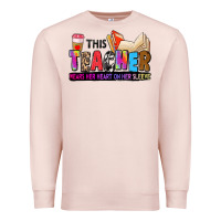 Pale Pink this teacher wears her heart on her sleeve Premium Sweatshirt - Zillion Design Studio