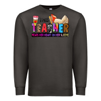 Smoke this teacher wears her heart on her sleeve Premium Sweatshirt - Zillion Design Studio