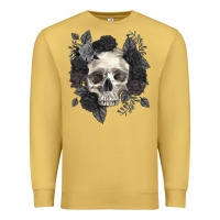 Antique Gold Floral skull Premium Sweatshirt - RanaPortraitStore