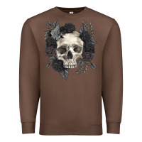Chestnut Floral skull Premium Sweatshirt - RanaPortraitStore