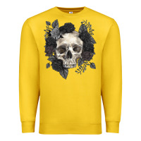 Lemon Floral skull Premium Sweatshirt - RanaPortraitStore