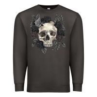 Smoke Floral skull Premium Sweatshirt - RanaPortraitStore