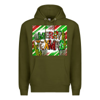 Army Green merry texmas  christmas Premium Hoodie - AdoDesignShop