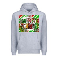 Heather Grey merry texmas  christmas Premium Hoodie - AdoDesignShop
