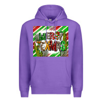 Purple merry texmas  christmas Premium Hoodie - AdoDesignShop