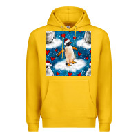 Lemon christmas penguin and heart seamless pattern Premium Hoodie - BundleAndBundleShop