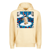 Pina Colada christmas penguin and heart seamless pattern Premium Hoodie - BundleAndBundleShop