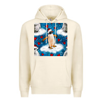 Tofu christmas penguin and heart seamless pattern Premium Hoodie - BundleAndBundleShop