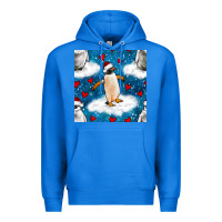 True Royal christmas penguin and heart seamless pattern Premium Hoodie - BundleAndBundleShop