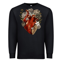 Black Flower anatomical heart Premium Sweatshirt - RanaPortraitStore