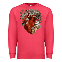 Cardinal Flower anatomical heart Premium Sweatshirt - RanaPortraitStore
