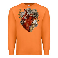 Carrot Flower anatomical heart Premium Sweatshirt - RanaPortraitStore