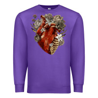 Purple Flower anatomical heart Premium Sweatshirt - RanaPortraitStore