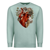 Seafoam Flower anatomical heart Premium Sweatshirt - RanaPortraitStore