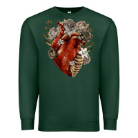 Sports Green Flower anatomical heart Premium Sweatshirt - RanaPortraitStore