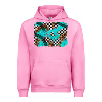 Race Day Turquoise Background Urban Hoodie | Teevron
