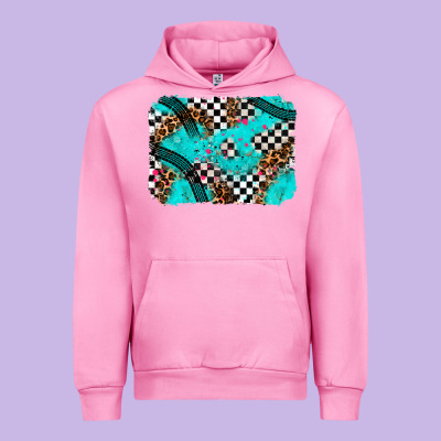 Race Day Turquoise Background Urban Hoodie Designed By Adodesignshop