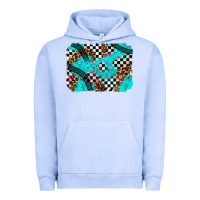 Pigment Grape Ice race day turquoise background Urban Hoodie - AdoDesignShop