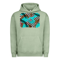 Pigment Oil Green race day turquoise background Urban Hoodie - AdoDesignShop