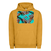 Pigment Peanut Butter race day turquoise background Urban Hoodie - AdoDesignShop
