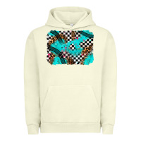 Pigment Pistachio race day turquoise background Urban Hoodie - AdoDesignShop