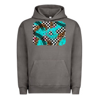 Pigment Tornado race day turquoise background Urban Hoodie - AdoDesignShop
