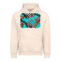 Sandshell race day turquoise background Urban Hoodie - AdoDesignShop