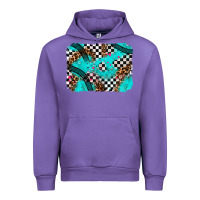 Tulip race day turquoise background Urban Hoodie - AdoDesignShop
