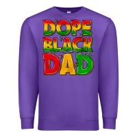 Purple dope black dad with stars Premium Sweatshirt - texasbilliewilder