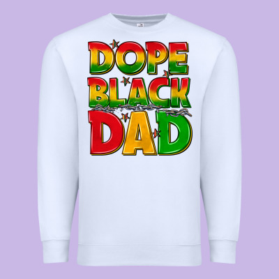 Premium Sweatshirt dope black dad with stars