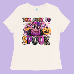 Wicked Cute Too Cute To Spook Ladies Tee Designed By Barkaloodesign