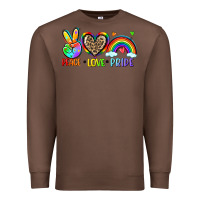 Chestnut peace love pride Premium Sweatshirt - Zillion Design Studio