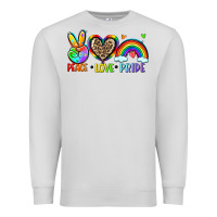 Dove Grey peace love pride Premium Sweatshirt - Zillion Design Studio