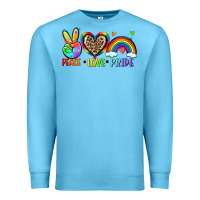Ocean Blue peace love pride Premium Sweatshirt - Zillion Design Studio
