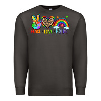 Smoke peace love pride Premium Sweatshirt - Zillion Design Studio