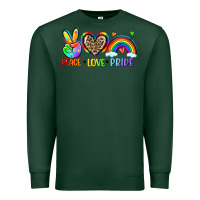 Sports Green peace love pride Premium Sweatshirt - Zillion Design Studio