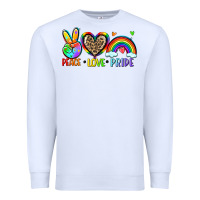 White peace love pride Premium Sweatshirt - Zillion Design Studio