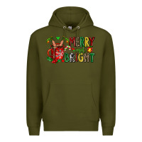 Army Green merry and bright Premium Hoodie - AdoDesignShop