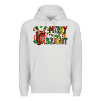 Dove Grey merry and bright Premium Hoodie - AdoDesignShop