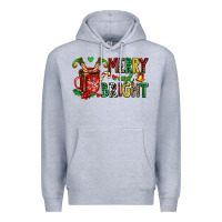 Heather Grey merry and bright Premium Hoodie - AdoDesignShop