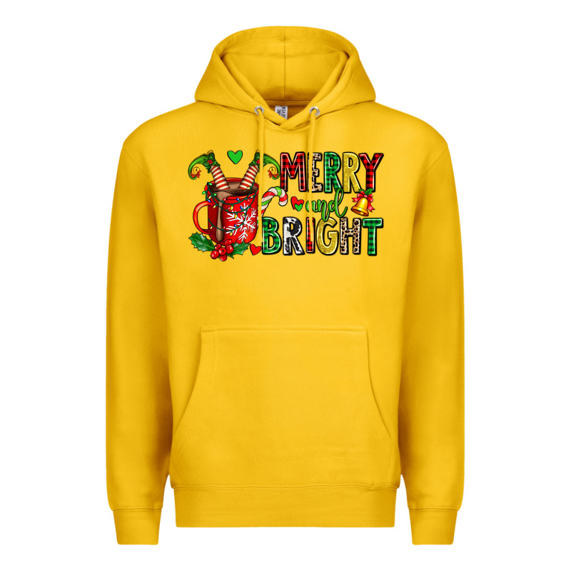 Merry And Bright Premium Hoodie by AdoDesignShop | Teevron