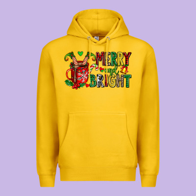 Merry And Bright Premium Hoodie Designed By Adodesignshop