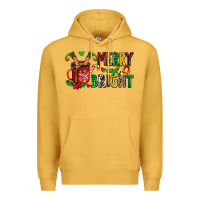 Mustard merry and bright Premium Hoodie - AdoDesignShop