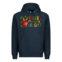 Navy merry and bright Premium Hoodie - AdoDesignShop